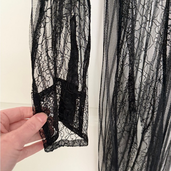 Sheer Black Striped Shirt - Picture 4 of 7